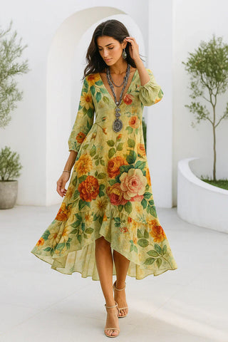 Casa | Robe Maxi Florale Bohémienne et Légère