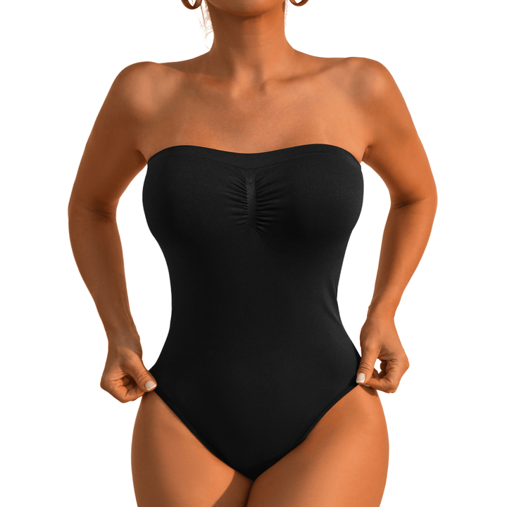 Corrigerende Naadloze Strapless Body met Slip