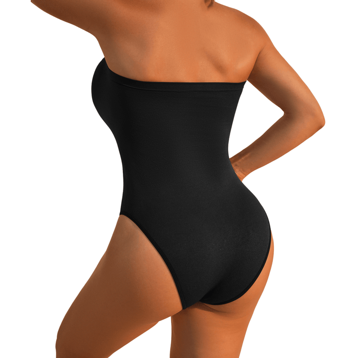 Corrigerende Naadloze Strapless Body met Slip