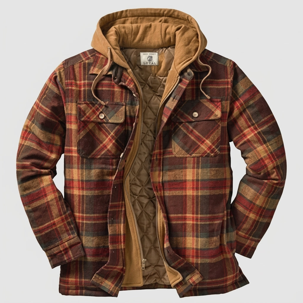 Spencer Plaid Hooded Jacket