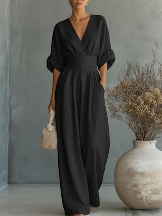 The Capella - V-Neck High-Waist Jumpsuit