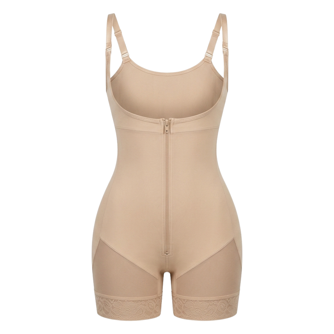 Corrigerende Bodysuit met haakjes en rits