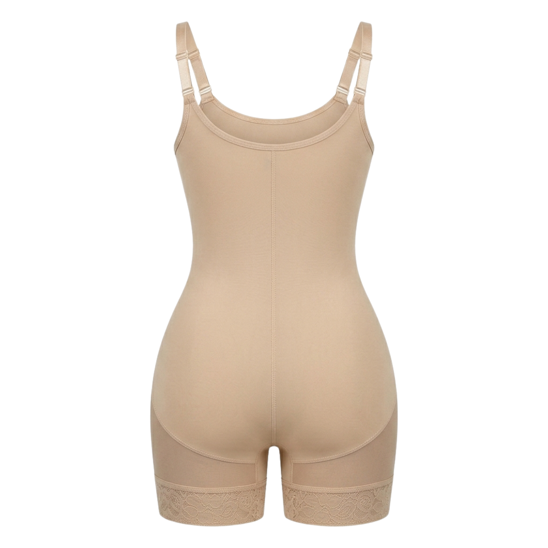 Corrigerende Bodysuit met haakjes en rits
