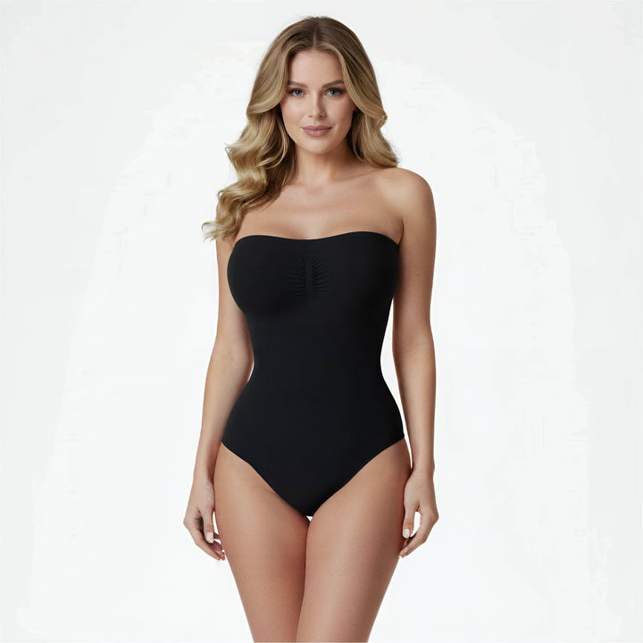 Corrigerende Naadloze Strapless Body met Slip