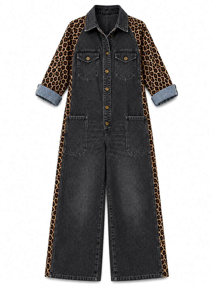 Emma – Relaxed Denim One-Piece Jumpsuit