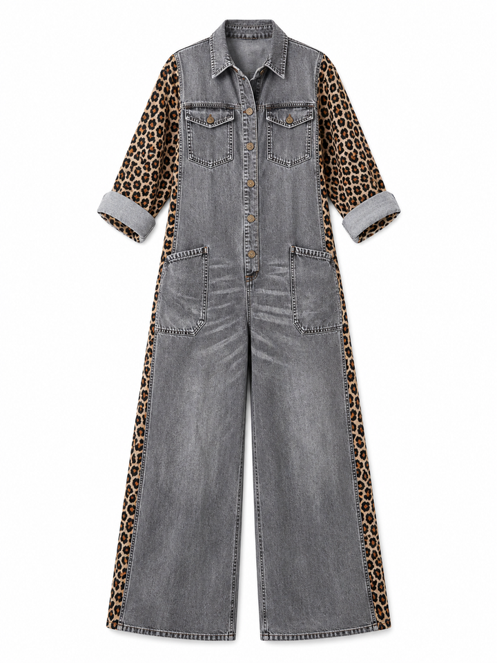 Emma – Relaxed Denim One-Piece Jumpsuit