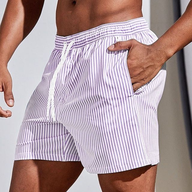 Azlan | Classique et Élégant Short de Bain Rayé pour Homme