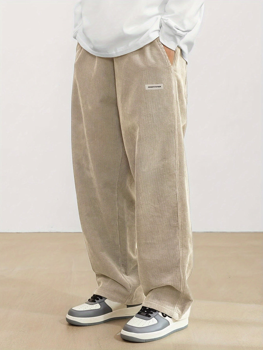 Emil | Pantalon en velours côtelé pour hommes à jambes larges et décontracté