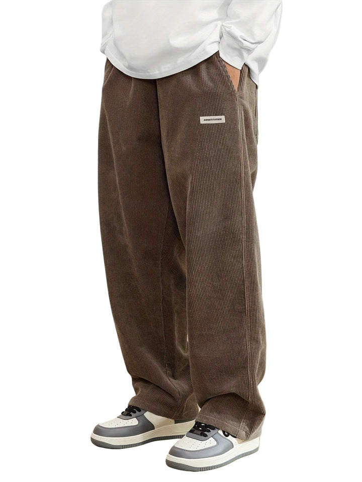Emil | Pantalon en velours côtelé pour hommes à jambes larges et décontracté