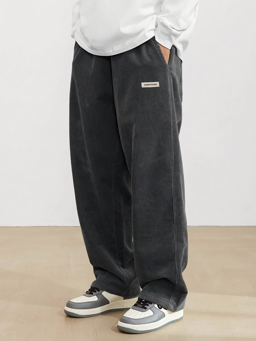 Emil | Pantalon en velours côtelé pour hommes à jambes larges et décontracté