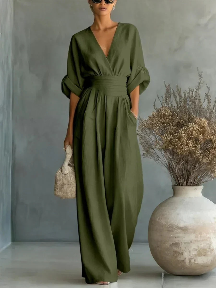 The Capella - V-Neck High-Waist Jumpsuit