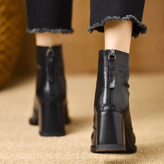 Norina | Bottines en cuir à talon moyen