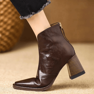Norina | Bottines en cuir à talon moyen